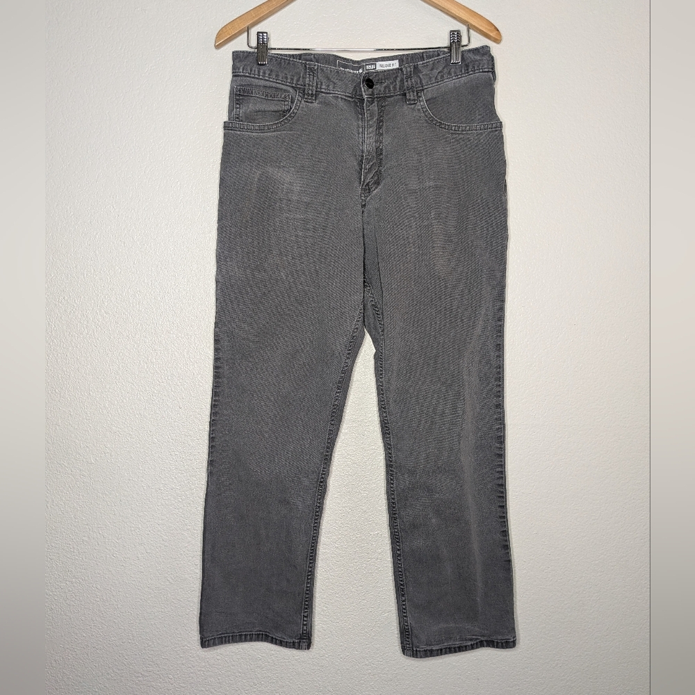 Carhartt Mens Straight Leg Rugged Flex Gray Tab Button Relaxed Work Pants 32